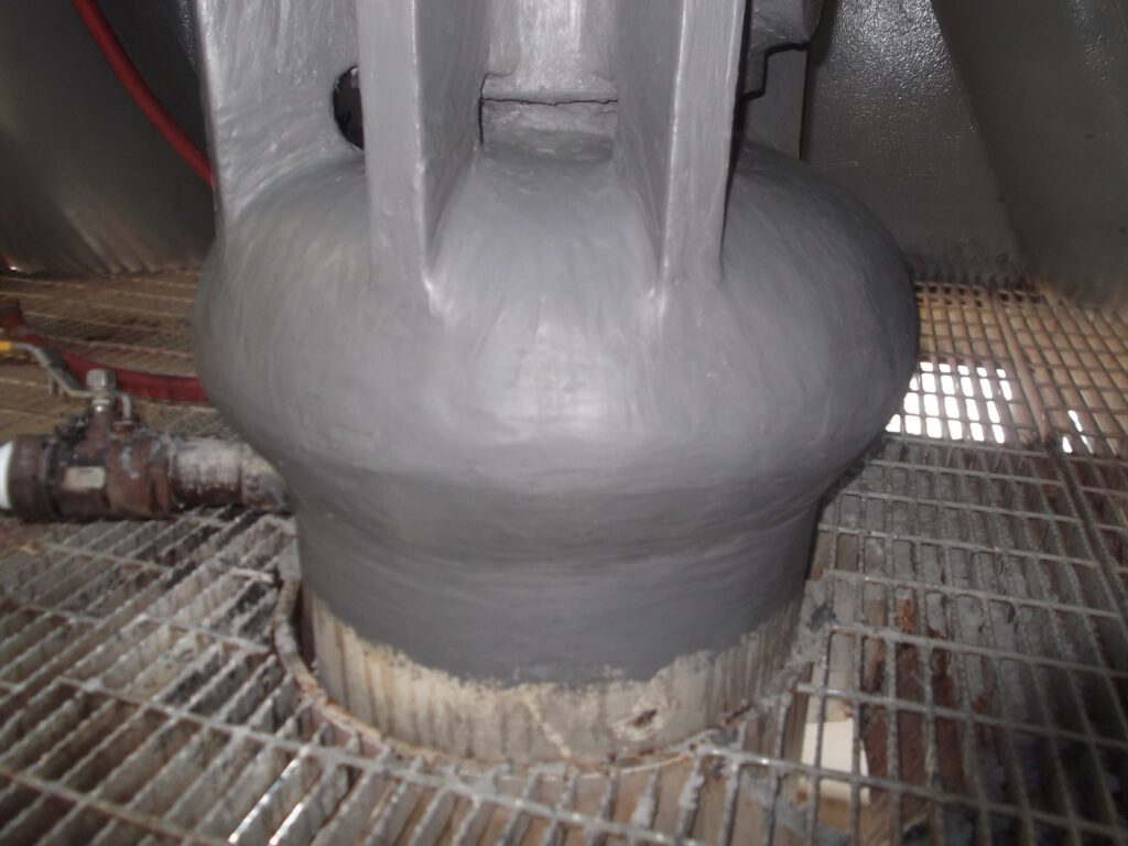 Envoltório composto concluído com capacidade para 85 PSI, sem vazamentos.