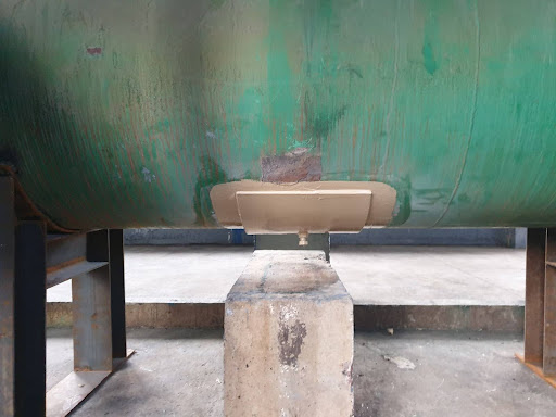 recuperação com Belzona finalizada.